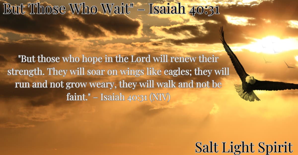 But those who wait